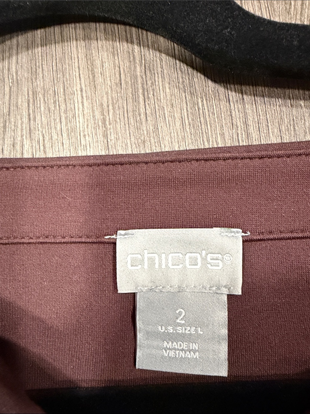 Chico's Faux Leather Tunic in Mauve Plum - Picture 7 of 11